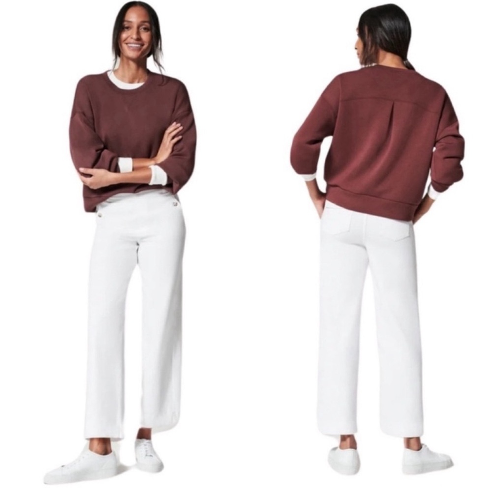 SPANX Stretch Twill Cropped Wide Leg Pant